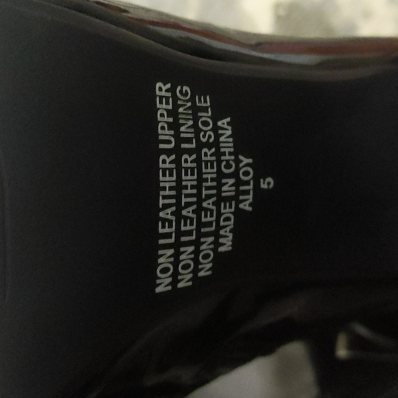 THERAPY | PRINCESS POLLY Black Patent Alloy Ankle Boots - Picture 7 of 7